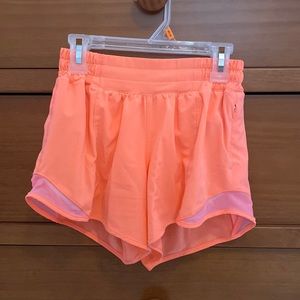 Lululemon Raspberry Cream Hotty Hot Shorts